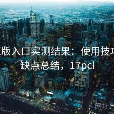 17c正版入口实测结果：使用技巧与优缺点总结，17pcl