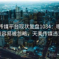 天美传媒平台现状复盘1034：哪些问题最容易被忽略，天美传媒违法吗