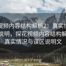 探花视频内容结构解析2：真实情况与误区说明，探花视频内容结构解析2_真实情况与误区说明文