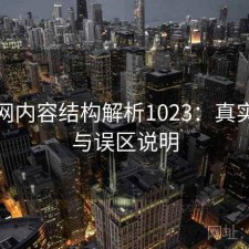 黑料网内容结构解析1023：真实情况与误区说明