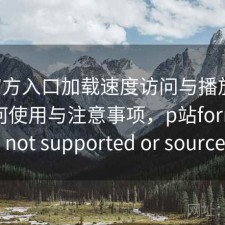 P站官方入口加载速度访问与播放体验：如何使用与注意事项，p站format is not supported or source