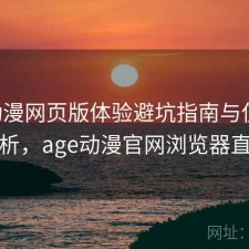 age动漫网页版体验避坑指南与使用技巧解析，age动漫官网浏览器直接搜