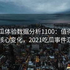 17吃瓜体验数据分析1100：值得关注的核心变化，2021吃瓜事件汇总