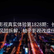 柚子影视真实体验第1828期：长期表现与风险拆解，柚子影视改成什么了