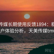 天美传媒长期使用反馈1894：稳定性与用户体验分析，天美传媒tm0039