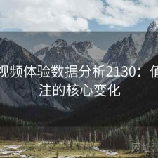 蜜桃视频体验数据分析2130：值得关注的核心变化