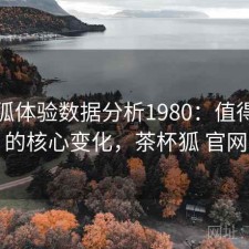 茶杯狐体验数据分析1980：值得关注的核心变化，茶杯狐 官网