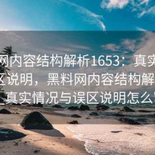 黑料网内容结构解析1653：真实情况与误区说明，黑料网内容结构解析1653_真实情况与误区说明怎么写