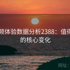 91视频体验数据分析2388：值得关注的核心变化