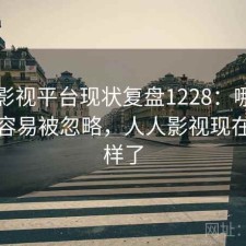 人人影视平台现状复盘1228：哪些问题最容易被忽略，人人影视现在怎么样了