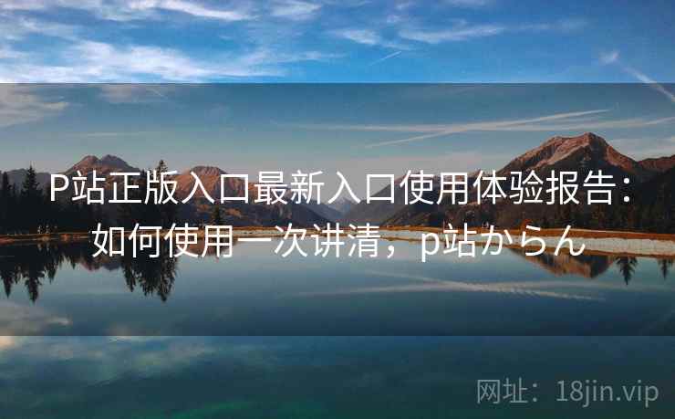 P站正版入口最新入口使用体验报告：如何使用一次讲清，p站からん  第1张