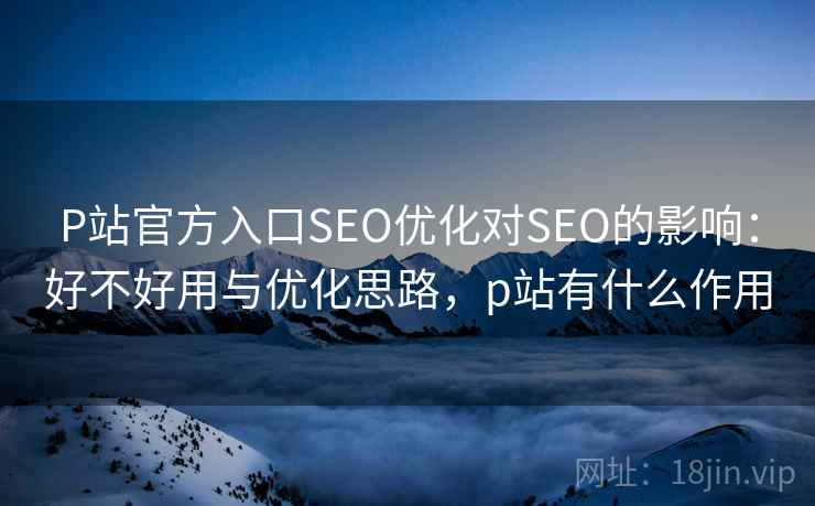 P站官方入口SEO优化对SEO的影响：好不好用与优化思路，p站有什么作用  第1张