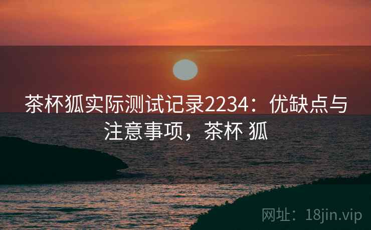 茶杯狐实际测试记录2234：优缺点与注意事项，茶杯 狐  第2张