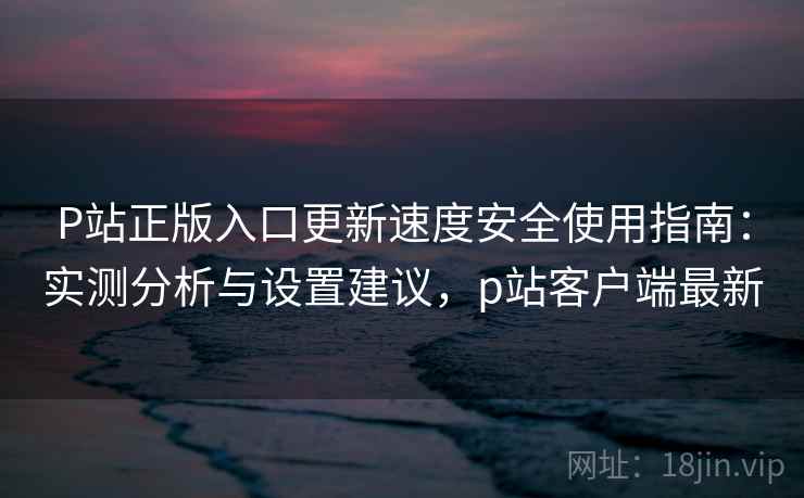 P站正版入口更新速度安全使用指南：实测分析与设置建议，p站客户端最新  第1张