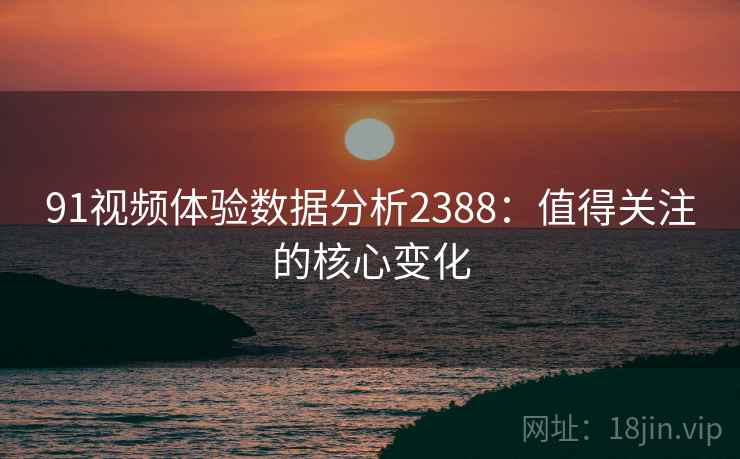91视频体验数据分析2388:值得关注的核心变化 第1张 91视频体验数据分析2388:值得关注的核心变化 第1张