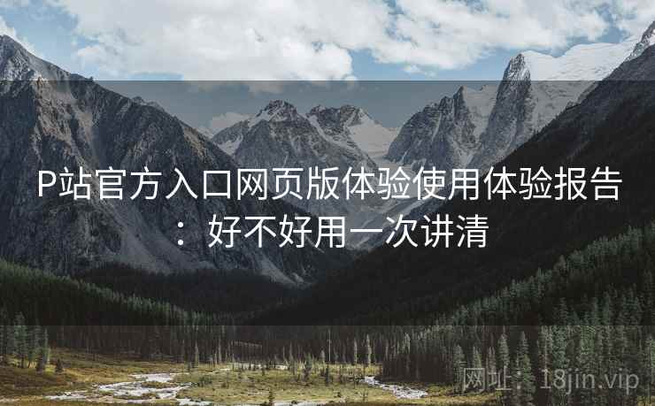 P站官方入口网页版体验使用体验报告:好不好用一次讲清 第1张 P站官方入口网页版体验使用体验报告:好不好用一次讲清 第1张