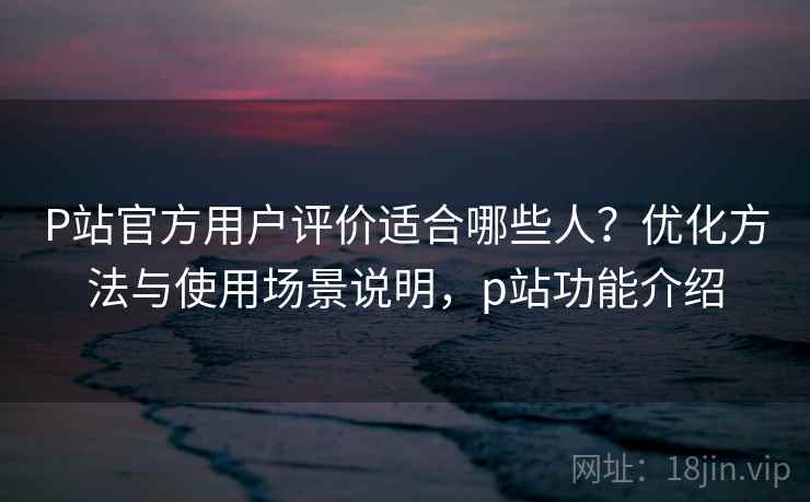 P站官方用户评价适合哪些人?优化方法与使用场景说明,p站功能介绍 第1张 P站官方用户评价适合哪些人?优化方法与使用场景说明,p站功能介绍 第1张