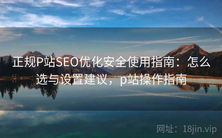 正规P站SEO优化安全使用指南：怎么选与设置建议，p站操作指南  第1张