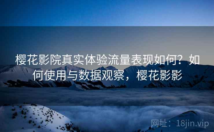 樱花影院真实体验流量表现如何？如何使用与数据观察，樱花影影  第1张
