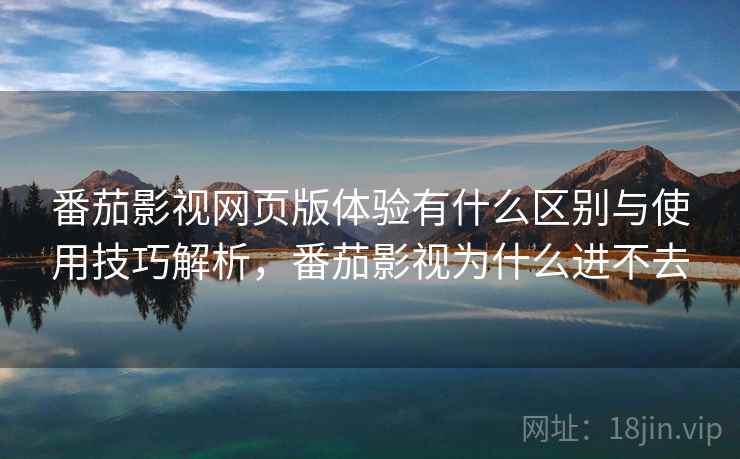 番茄影视网页版体验有什么区别与使用技巧解析，番茄影视为什么进不去  第1张