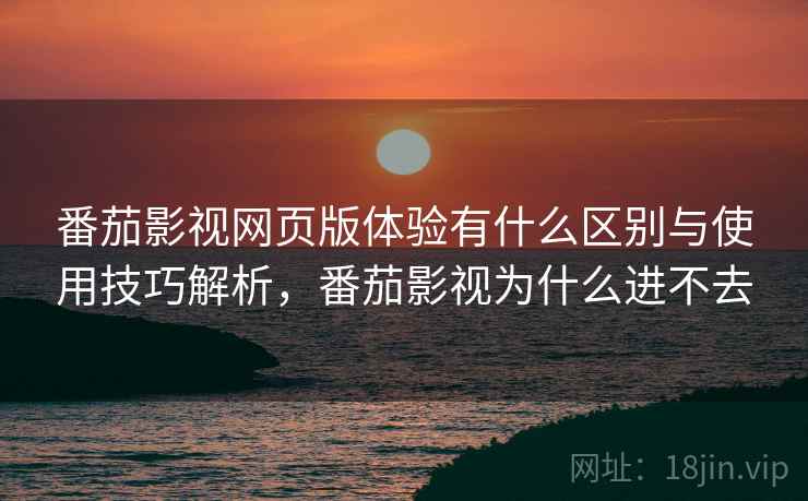 番茄影视网页版体验有什么区别与使用技巧解析，番茄影视为什么进不去  第2张