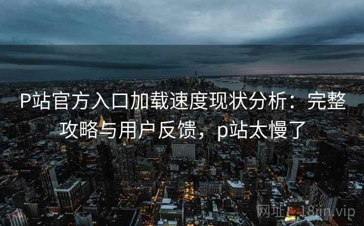 P站官方入口加载速度现状分析：完整攻略与用户反馈，p站太慢了  第1张
