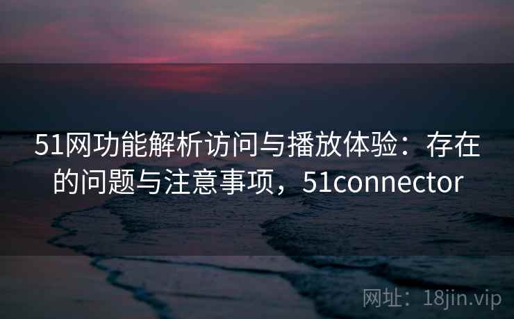 51网功能解析访问与播放体验：存在的问题与注意事项，51connector  第2张