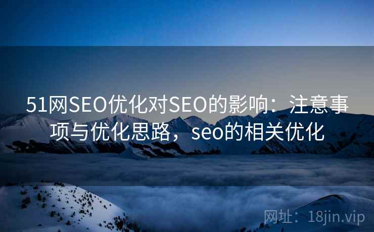 51网SEO优化对SEO的影响：注意事项与优化思路，seo的相关优化  第2张